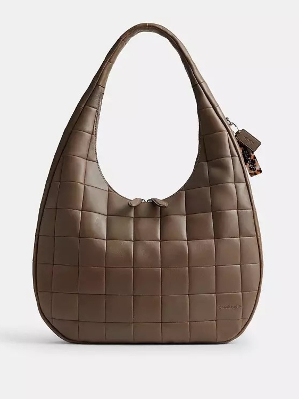 NWT! Coach Quilted Leather Large Crescent Shoulder Bag In Maple 🍁
